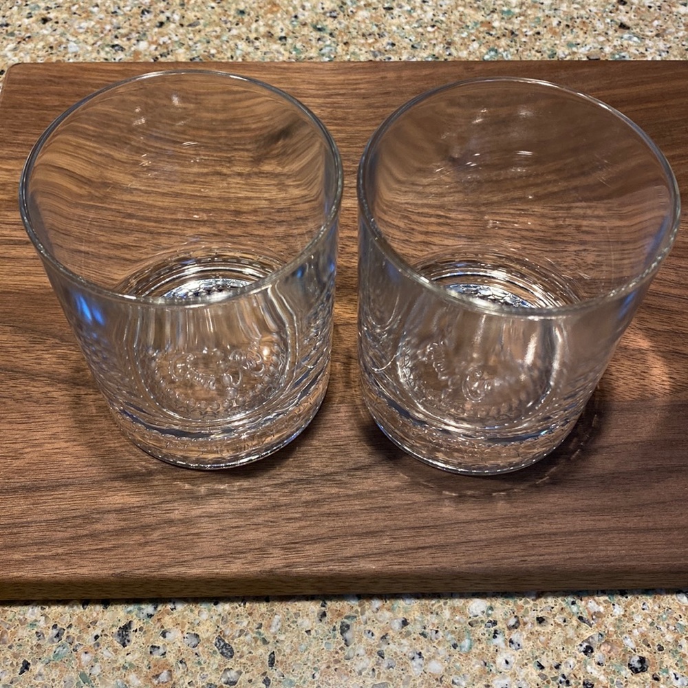 2 Crown royal glasses